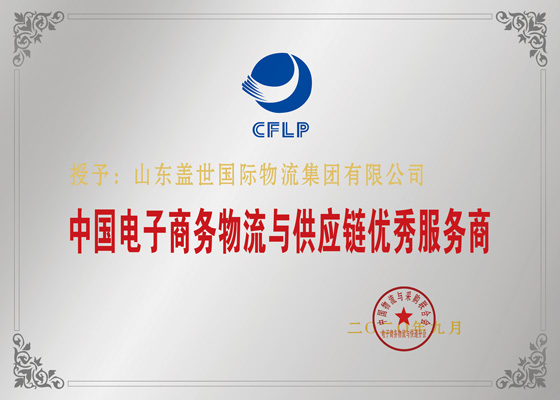China E-commerce Logistics and Supply Chain Excellent Service Provider